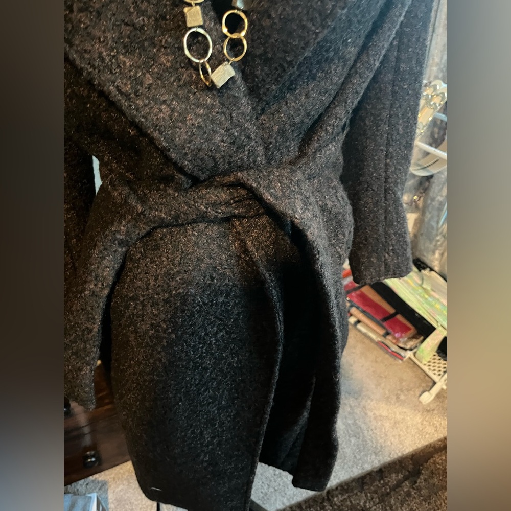 NWT Ann Taylor Blend Shawl-Collar Wrap Coat - Picture 4 of 8